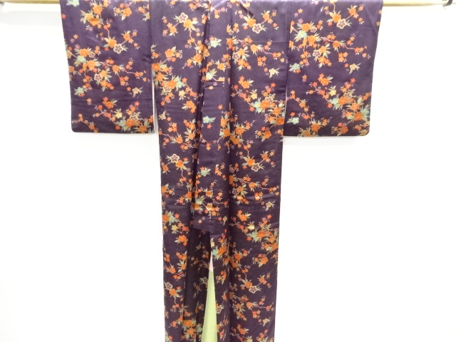  枝梅模様小紋着物